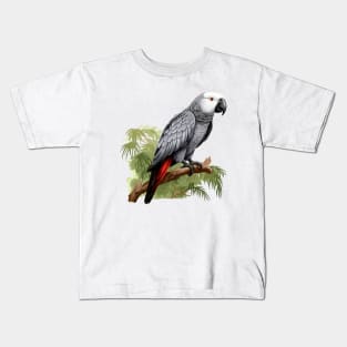 African Grey Parrot Kids T-Shirt